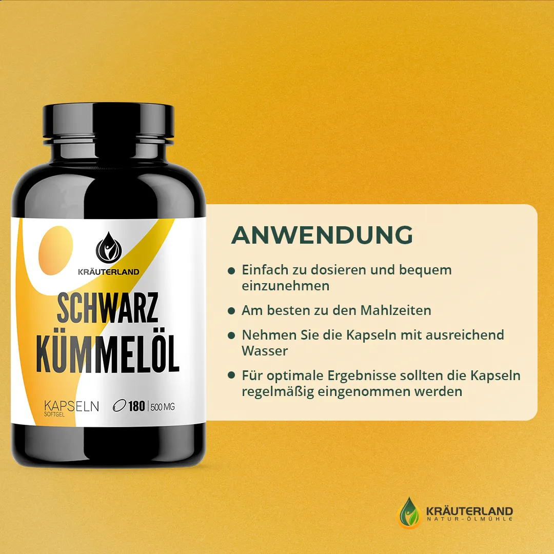 Schwarzkuemmeloel Kapseln 180stk Anwendung