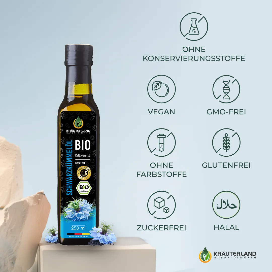 Bio Schwarzkümmelöl gefiltert ohne zusatzstoffe 250ml 