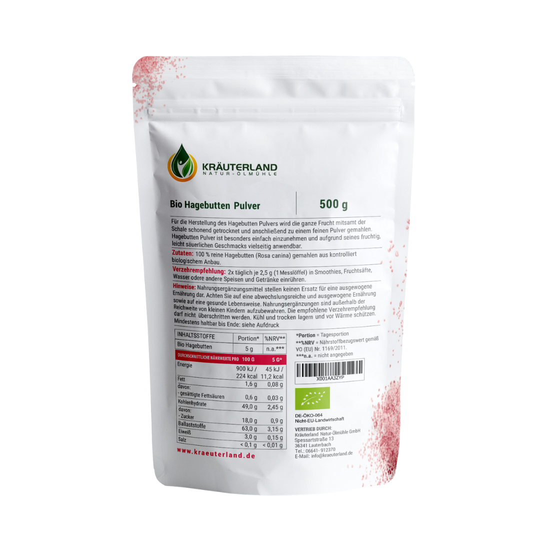 Hagebuttenpulver 500g Inhaltsstoffe