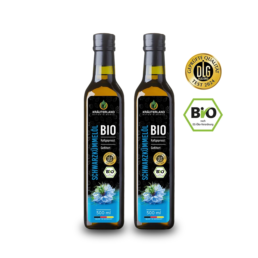 Bio Schwarzkümmelöl gefiltert kaltgepresst 2x500ml