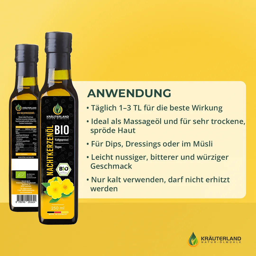 Bio Nachtkerzenöl Anwendung