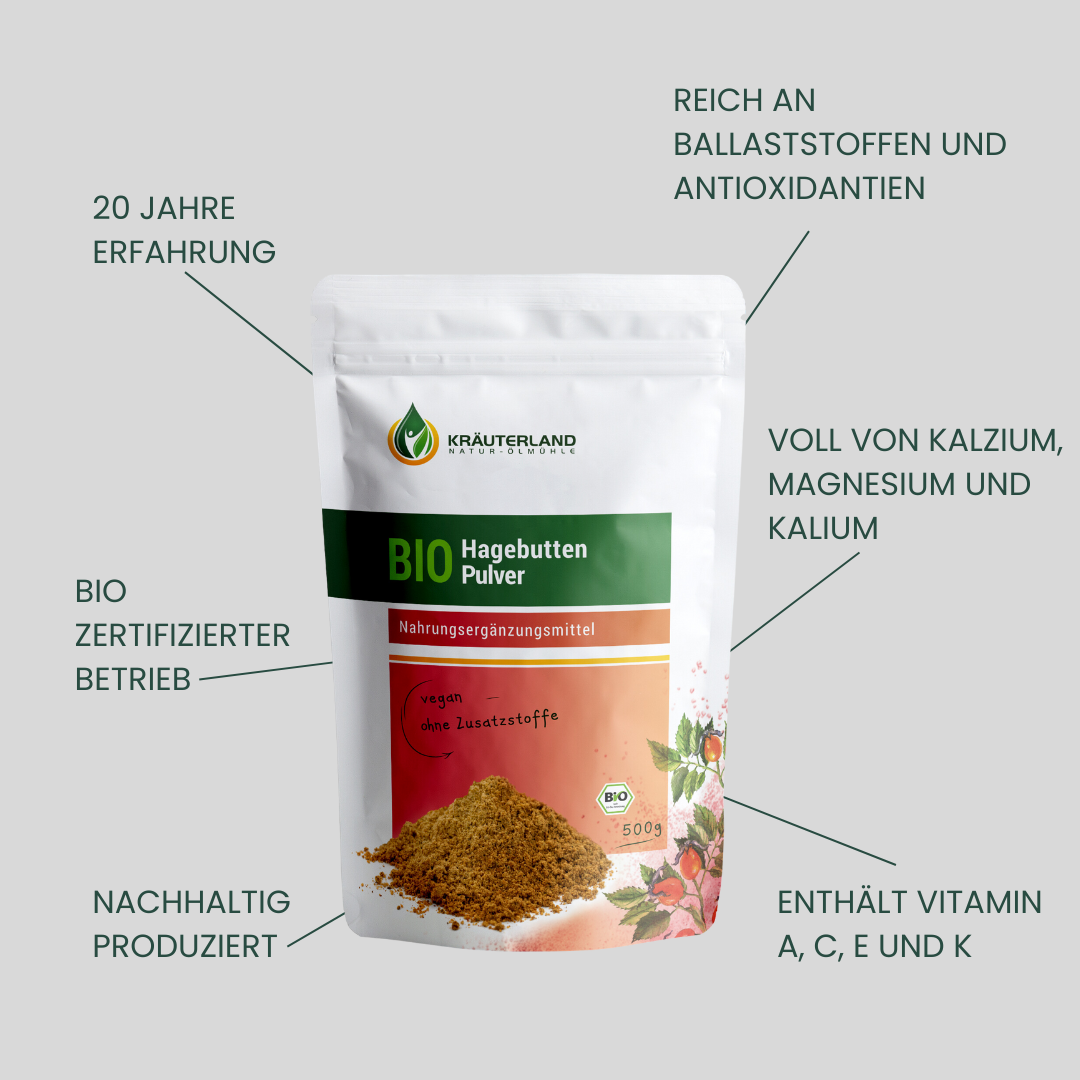 Bio Hagebuttenpulver Vorteile